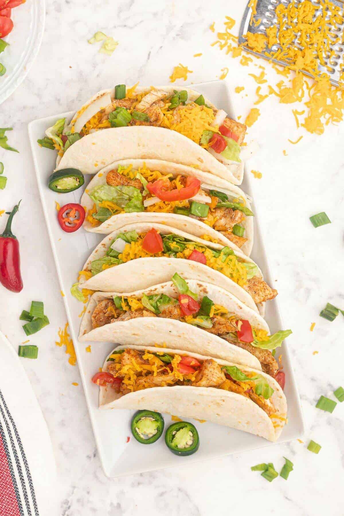 Air Fryer Chicken Street Tacos