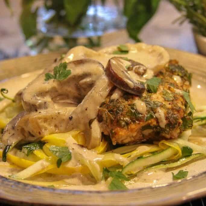 Herb & Almond Crusted Chicken Marsala